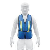 Chaleco de Seguridad con Cintas Reflejantes, Azul, Pretul