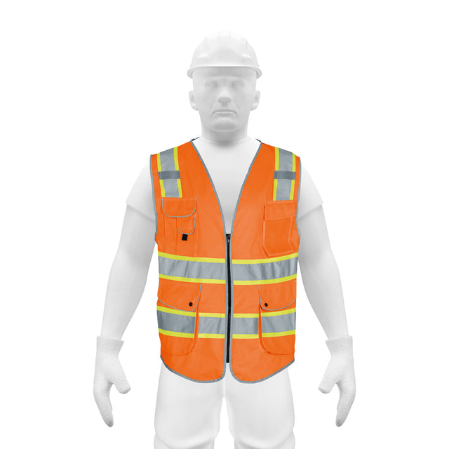 Chaleco de seguridad de alta visibilidad, naranja, M, Expert