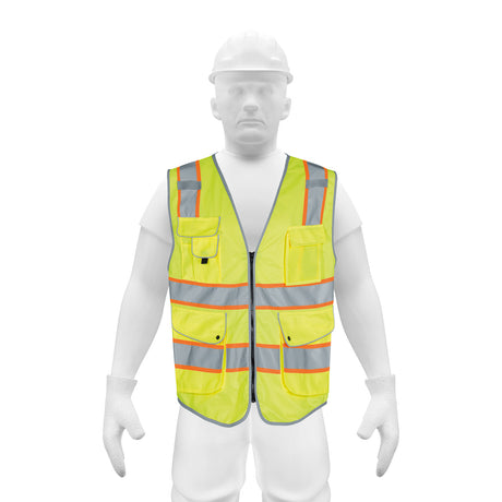 Chaleco de seguridad de alta visibilidad, verde, M, Expert
