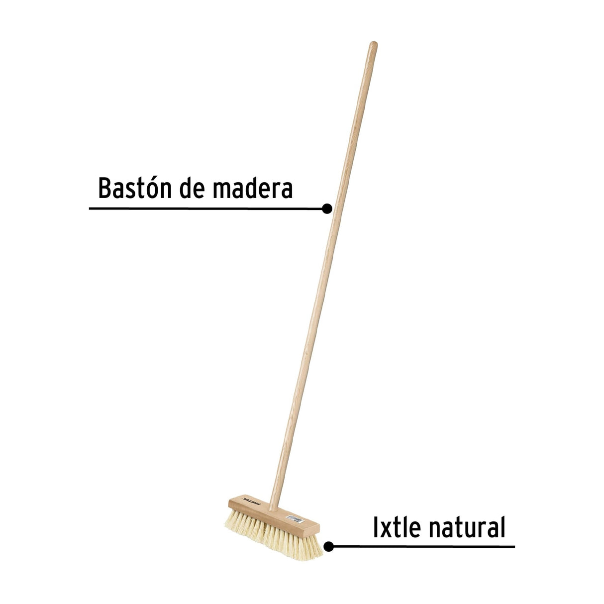 Cepillo para Impermeabilizar, con Cerdas de Ixtle, Mango 48'