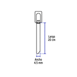 Bolsa con 10 Cinchos de 20 cm, Acero Inoxidable, 99 lb, Volteck