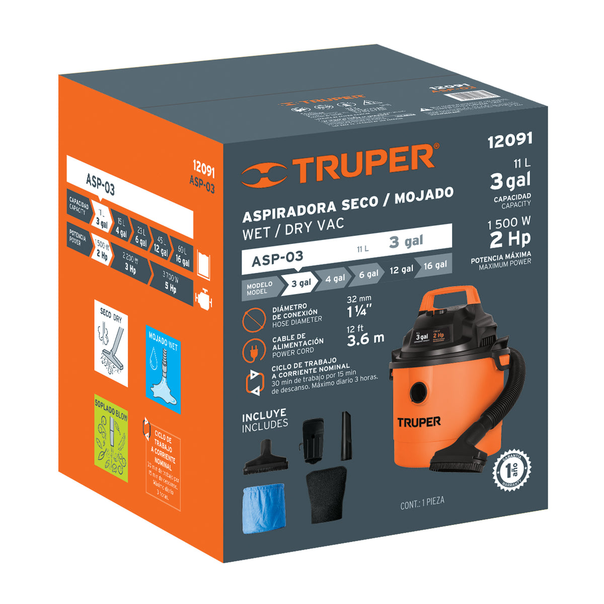 Caja de Empaque de Repuesto para ASP-03, Truper