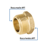 Reducción Bushing de Latón, 3/4' X 1/2', Foset