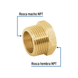Reducción Bushing de Latón, 1' X 3/4', Foset