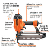 Clavadora Neumática Profesional, Calibre 16, Truper