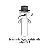 Conector 1/2' Macho de ABS con Tuerca de Ajuste Manual