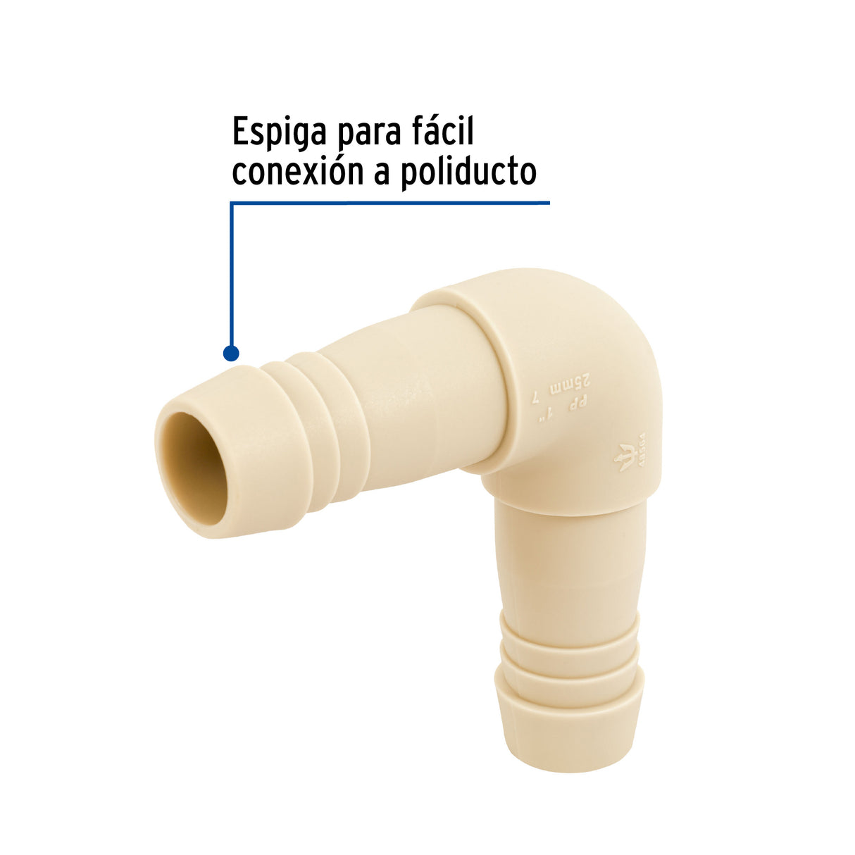 Codo 90° Inserción de 1' de Polipropileno, Foset