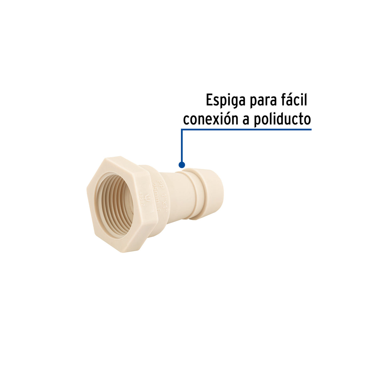 Adaptador Inserción Rosca Interior de 1X1', Foset