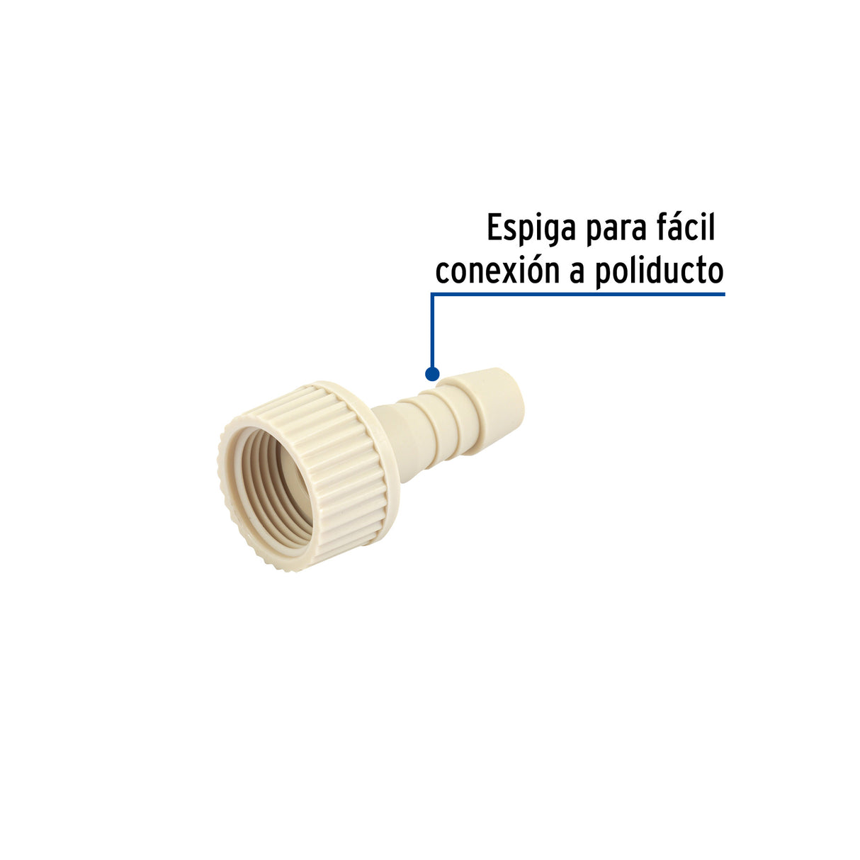 Adaptador Hembra Movible de Polipropileno 3/4' X 1/2', Foset