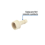 Adaptador Hembra Movible de Polipropileno 3/4' X 1/2', Foset