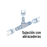 Tee Reducida Inserción Central 3/4' X 1/2' de Polipropileno