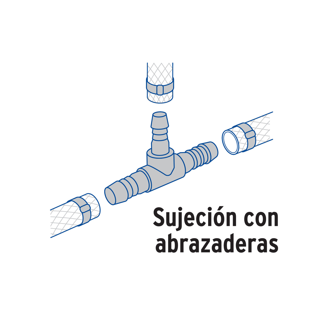 Tee Inserción 3/8' de Polipropileno, Foset