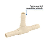 Tee Inserción 3/8' de Polipropileno, Foset