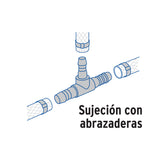 Tee Inserción 1/2' de Polipropileno, Foset