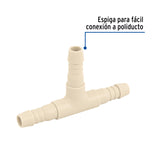 Tee Inserción 1/2' de Polipropileno, Foset