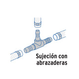 Tee Inserción 3/4' de Polipropileno, Foset