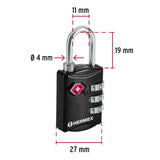 Candado Maletero de Combinación 27 mm Seguridad Tsa, Blíster