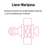 Combo Cerraduras, Llave-mariposa, Cromo, Hermex Basic