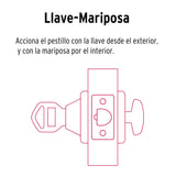 Combo Cerraduras, Llave-mariposa, Negro, Hermex Basic