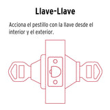 Combo Cerraduras, Llave-llave, Negro, Hermex Basic