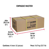 Combo Cerraduras, Llave-llave, Negro, Hermex Basic