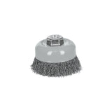 Carda Copa 4' Alambre Ondulado Fino, Multi-rosca, Truper