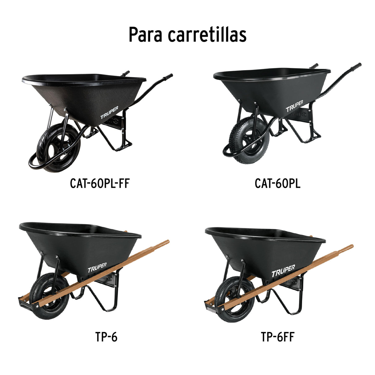 Concha Plástica para Carretillas CAT-60PL y TP-6/FF, Truper