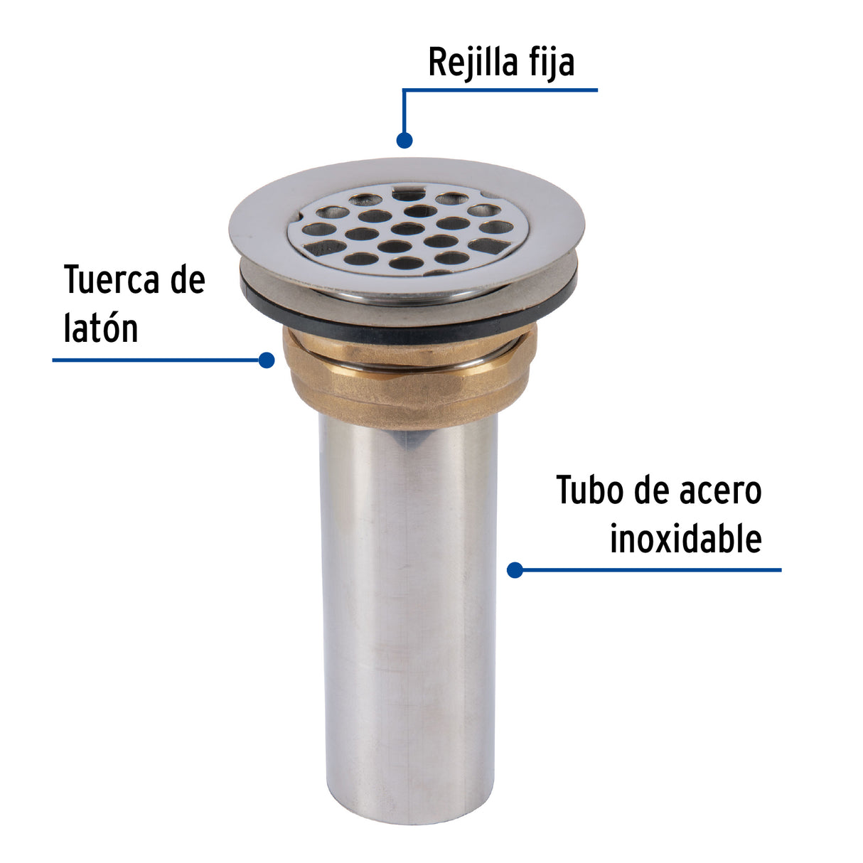 Contrarejilla 2-1/2' Inox, Tipo Bar, Foset