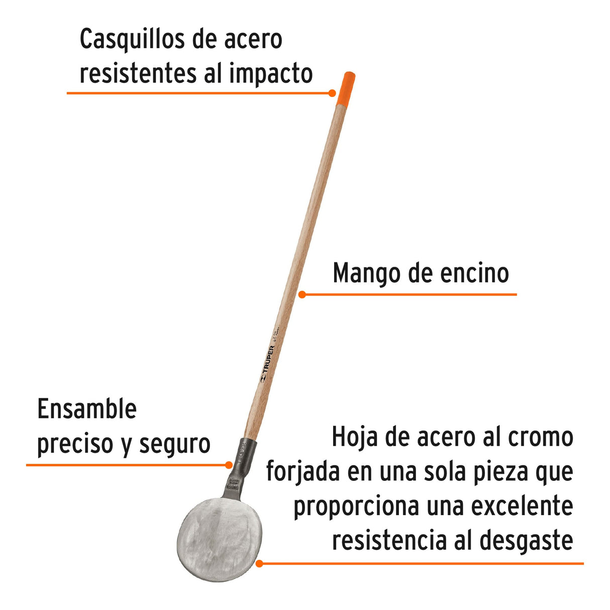 Coa Agavera con Mango de Madera de 54', Truper