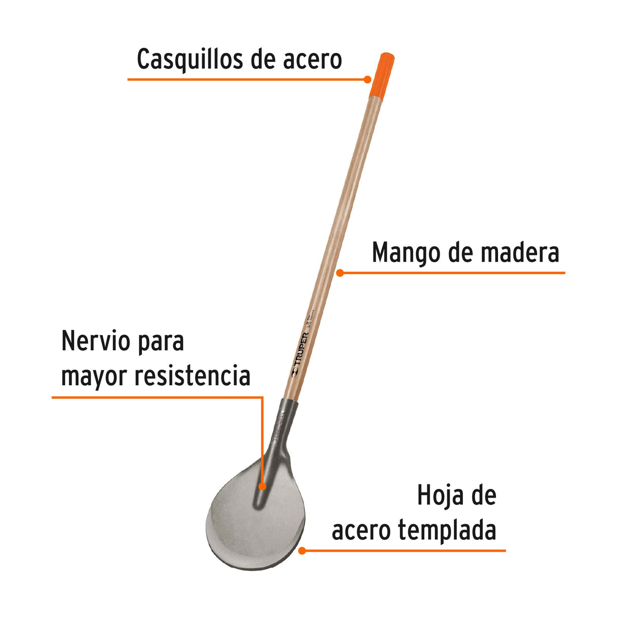 Coa Afilada de Usos Múltiples, Mango de Madera 43', Truper
