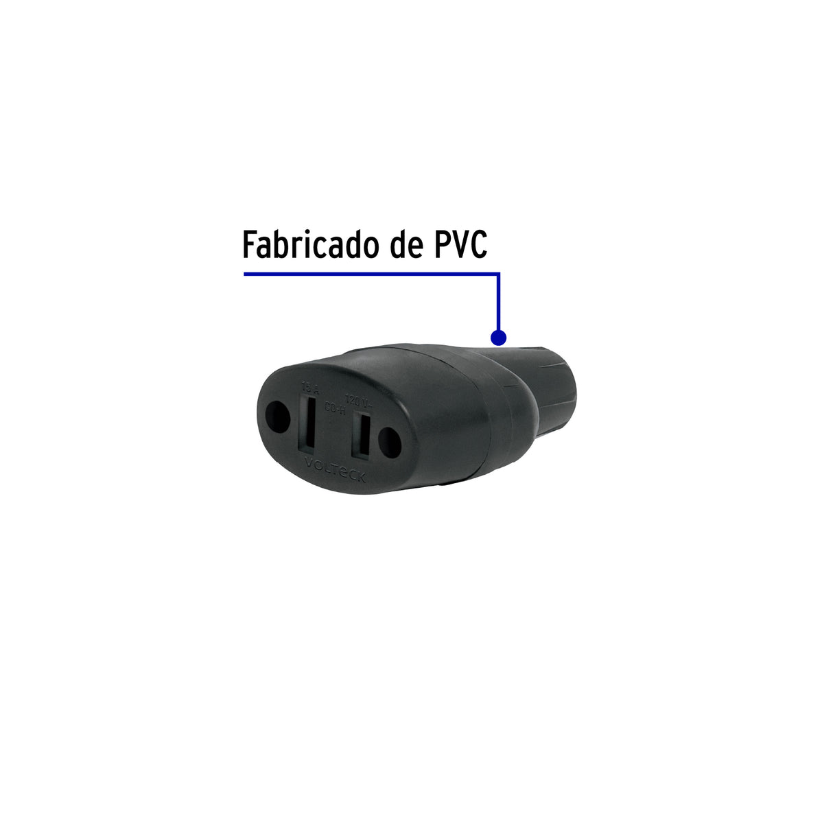2 Contactos de PVC, Volteck