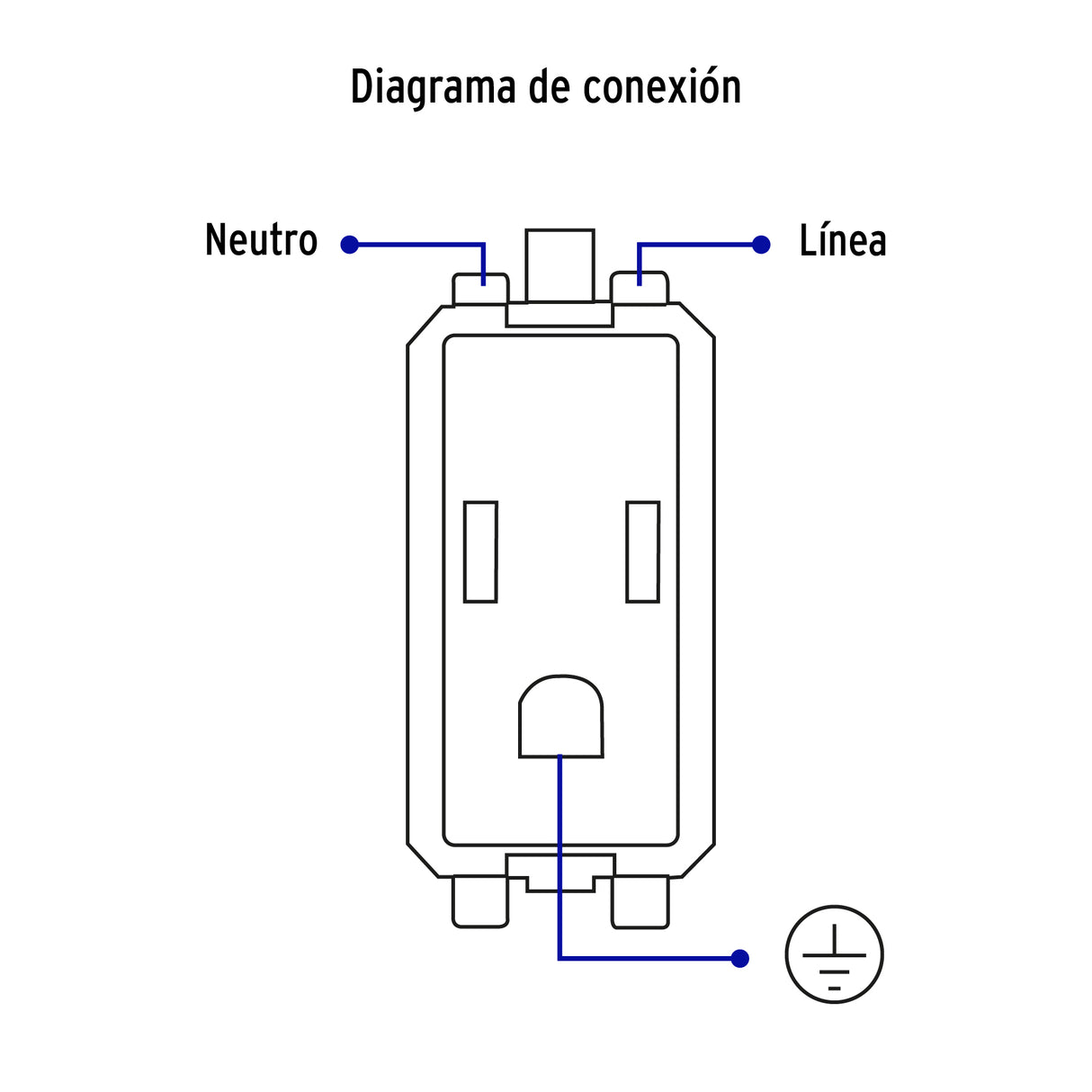 Contacto 2 Polos + Tierra, Volteck Basic
