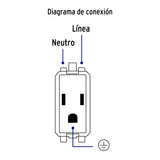 Contacto Sencillo, 2 Polos + Tierra, Línea Italiana, Blanco