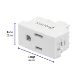 Contacto Sencillo, 2 Polos + Tierra, Línea Oslo, Blanco