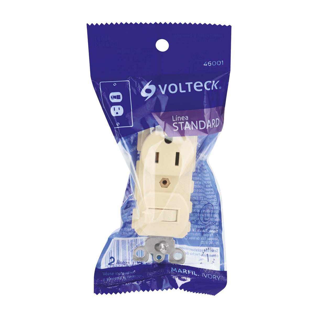 Interruptor de Palanca con Contacto, Standard, Marfil