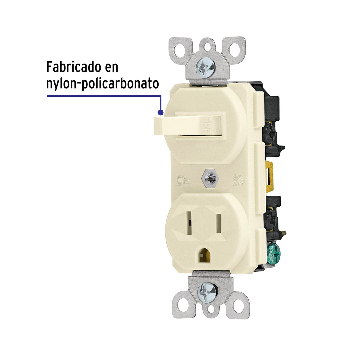 Interruptor de Palanca con Contacto, Standard, Marfil