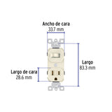 Interruptor de Palanca con Contacto, Standard, Marfil