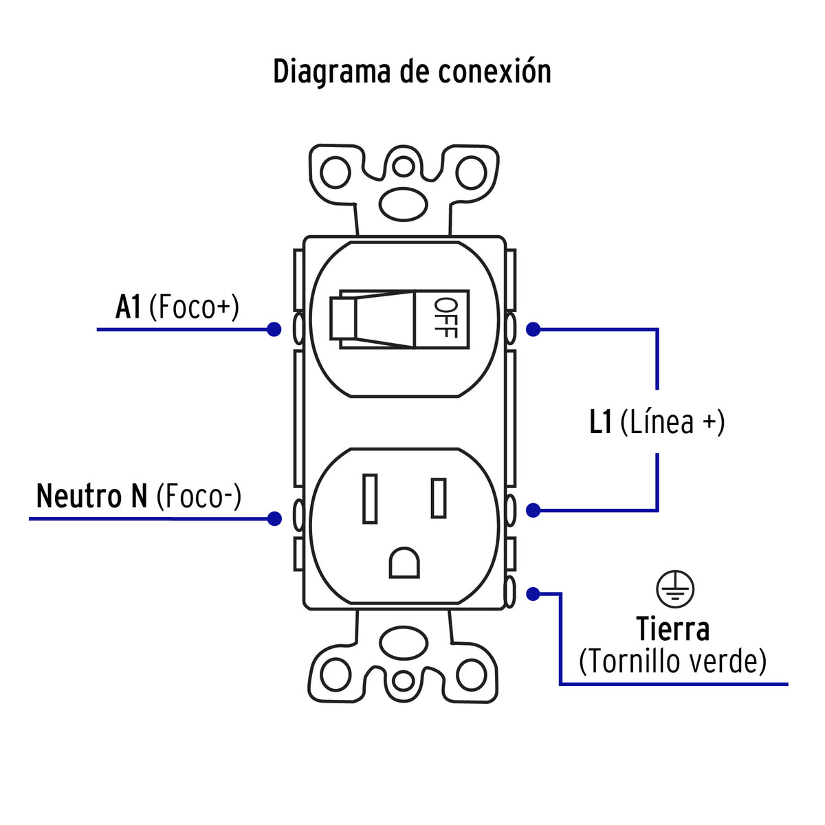 Interruptor de Palanca con Contacto, Standard, Marfil