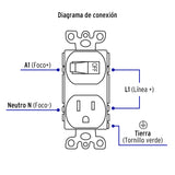 Interruptor de Palanca con Contacto, Standard, Marfil