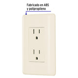 Contacto Dúplex Aterrizado, Marfil, Volteck Basic