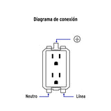 Contacto Dúplex Aterrizado, Marfil, Volteck Basic