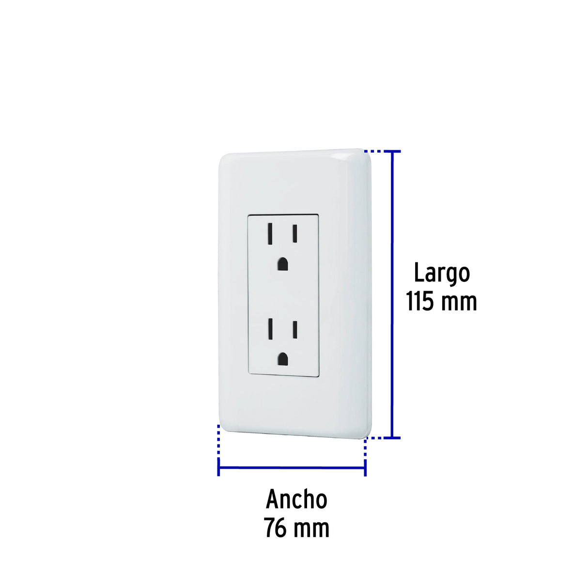 Contacto Dúplex, 2 Polos + Tierra, Volteck Basic