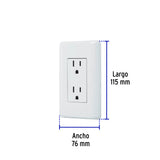 Contacto Dúplex, 2 Polos + Tierra, Volteck Basic