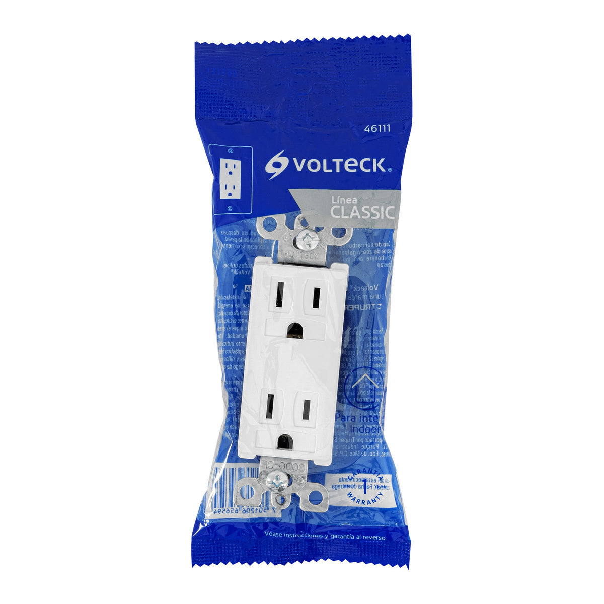 Contacto Dúplex, 2 Polos + Tierra, Línea Classic, Volteck