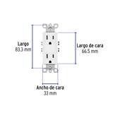 Contacto Dúplex, 2 Polos + Tierra, Línea Classic, Volteck