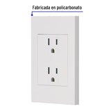 Placa Armada Contacto Dúplex, 3 Módulos, Española, Blanco