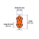 Contacto Dúplex, Tierra Aislada, 20 a, Línea Standard