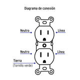 Contacto Dúplex, 2 Polos 3 Hilos, Standard, Granel, Marfil