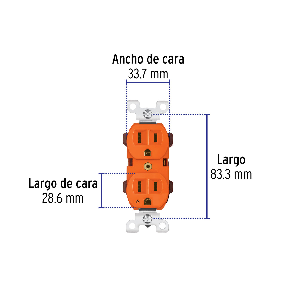 Contacto Dúplex, Tierra Aislada, 15 a, Línea Standard
