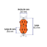 Contacto Dúplex, Tierra Aislada, 15 a, Línea Standard
